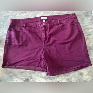 Cute! Lane Bryant Shorts Size 28 Women's Mid Rise Essential Stretch Girlfriend